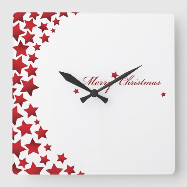 Elegant Christmas Star Wall clock (Front)