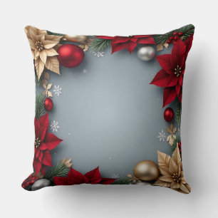 Elegant Christmas Throw Pillow 