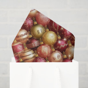 Elegant Christmas Tree Baubles Decorations Holiday Tissue Paper