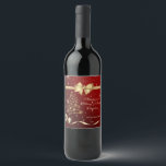 Elegant Christmas Tree, Bow, Red  Company Party Wine Label<br><div class="desc">An elegant wine label for holiday party featuring a gold Christmas tree on red background. These beautiful Christmas wine label are perfect for Christmas dinner party , holiday gift , Christmas fundraisers, , and other events held during the month of December. Just use the template fields to add your own...</div>