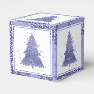 Elegant Christmas Tree   Charming Lavender Purple Favor Box