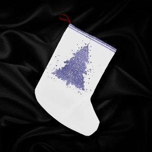 Elegant Christmas Tree Charming Lavender Purple Small Christmas Stocking
