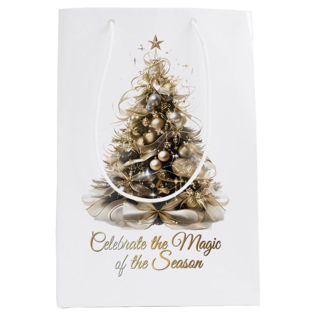 Elegant Christmas Tree Gift Bag (Front)