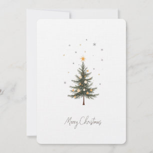 Elegant Christmas Tree Holiday Card. Invitation