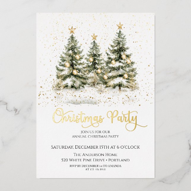 Elegant Christmas Tree Holiday Party  (Front)