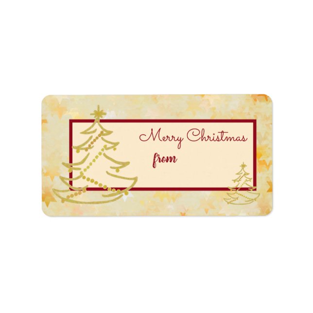 elegant Christmas tree Label (Front)