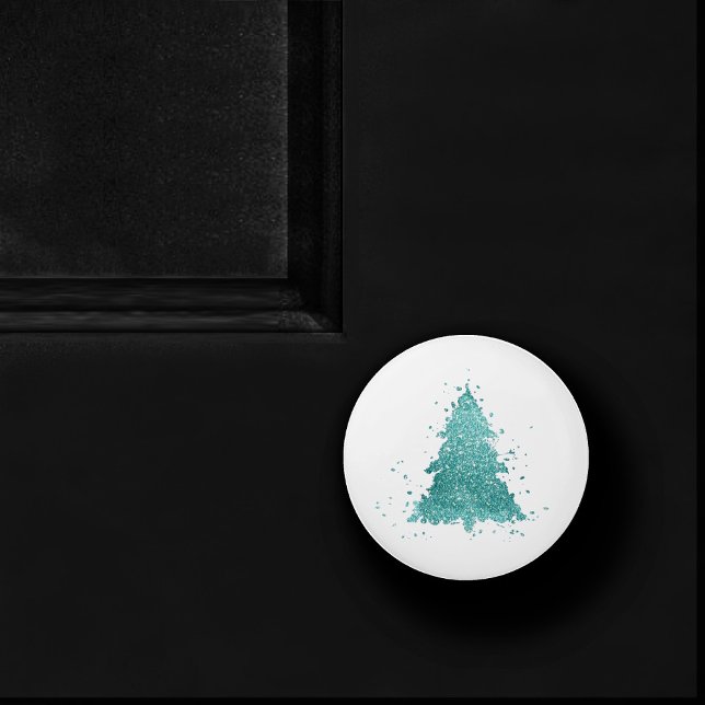 Elegant Christmas Tree | Luxe Aqua Mint Splatter Ceramic Knob (Creator Uploaded)