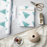 Elegant Christmas Tree | Luxe Aqua Mint Splatter Wrapping Paper<br><div class="desc">Tis the season to celebrate and entertain! Luxurious tiffany turquoise aqua blue and elegant mint green palette abstract tree holiday party, hosting, and gifting accessories collection. This fun festive design features a whimsical sparkly Christmas tree with a frisky paint splatter enhanced with faux metallic glitter. For other colours or matching...</div>
