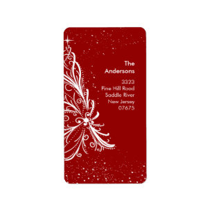 Elegant Christmas Tree Return Address Label