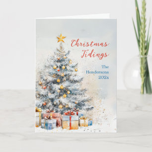 Elegant Christmas Tree Vintage  Card