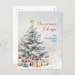 Elegant Christmas Tree Vintage Postcard