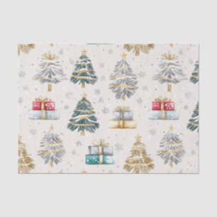 Elegant Christmas Trees Vintage Tissue Paper
