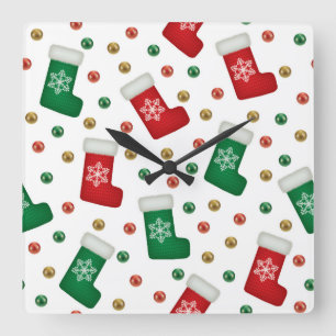 Elegant Christmas Wall Clock – Festive Winter Time