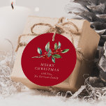 Elegant Christmas Watercolor Botanical Gift Tag<br><div class="desc">Elegant Christmas Watercolor Botanical Gift Tag features a beautiful watercolor illustration of seasonal greenery and holly berries,  along with elegant type.</div>