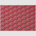 Elegant Christmas Watercolor Botanical Red Green Tissue Paper<br><div class="desc">Elegant Christmas Watercolor Botanical Red Green Tissue Paper features a beautiful watercolor illustration of seasonal greenery and holly berries.</div>