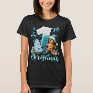 Elegant Christmas Watercolor Snow Toddler T Shirt