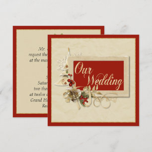 Elegant Christmas Wedding Invitation