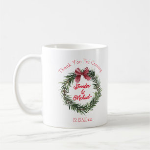  elegant christmas wedding thank you coffee mug