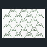 Elegant Christmas white and Green Bows  Wrapping Paper Sheet<br><div class="desc">***this design is part of a matching collection*** _______________________ this design template is fully editable / customizable by you the customer - click personalize further button if you wish to move, add, delete, or make significant changes to the design _______________________ *if you have any DESIGN questions or need more designs...</div>