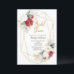 Elegant Christmas Winter Floral Bridal Shower Invitation<br><div class="desc">Elegant Christmas Winter Floral Bridal Shower invitation</div>
