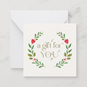 Elegant Christmas Wreath Gift Card