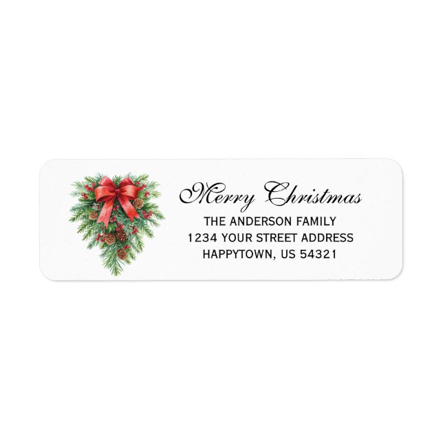 Elegant Christmas Wreath Holiday (Front)