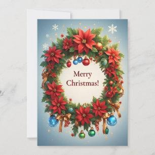 Elegant Christmas Wreath Holiday 🎁🎄 Poinsettia