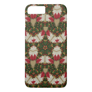 Elegant Christmas Wreath Red Green Kaleidoscopic Case-Mate iPhone Case