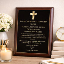 Elegant Church Member Gold Black Award