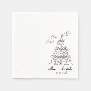 Elegant Cin Cin Italian Wedding  Napkin