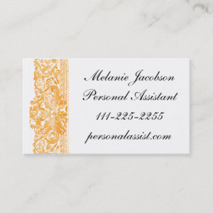 Elegant Cinnamon Brocade border business card