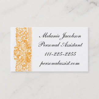 Elegant Cinnamon Brocade border business card