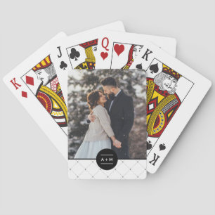 Elegant Circle Monogram Playing Cards