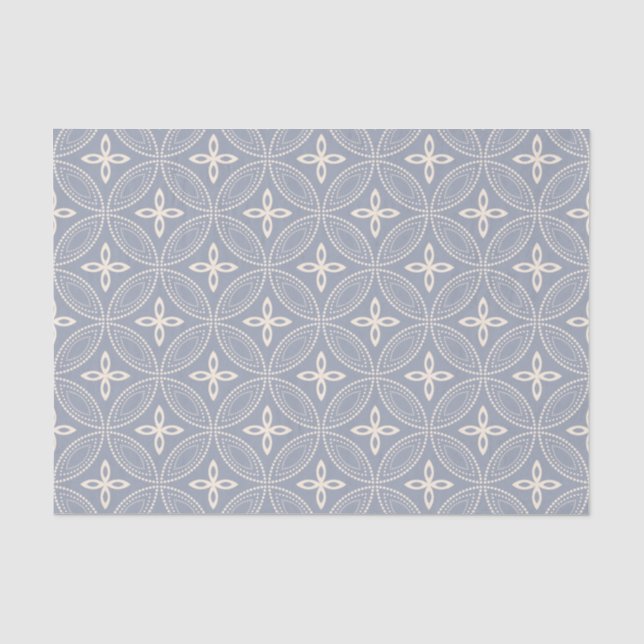 Elegant Circles on Blue Tissue Paper (Front)