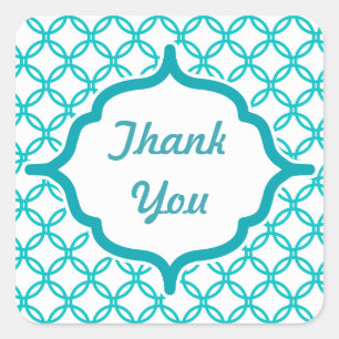 Elegant  Circles Thank You Stickers