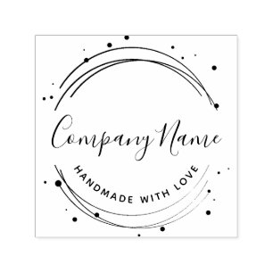 Elegant Circular Personalized Business Logo Self-inking Stamp