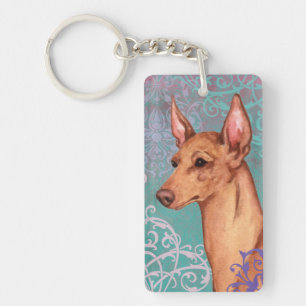 Elegant Cirneco dell'Etna Keychain