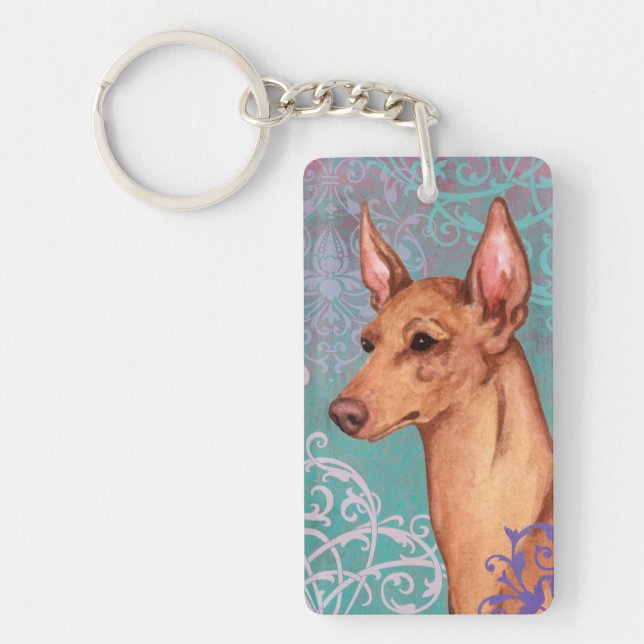 Elegant Cirneco dell'Etna Keychain (Front)