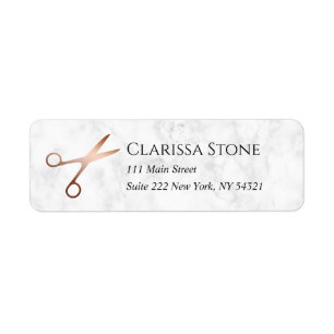 Elégant ciseaux d'or rose moderne coiffeur