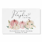 Elégant Citrouille Floral Baby Girl Douche Bienven