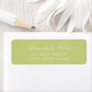 Elegant Citrus Green Wedding Return Address