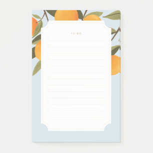 Elegant Citrus Orange To Do List Post-it Notes