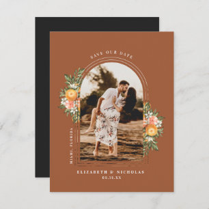 Elegant Citrus Orchard Boho Save the Date