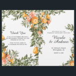 Elegant Citrus Orchard Folded Wedding Program<br><div class="desc">Create the perfect wedding program with this romantic botanical template. Note that the cards arrive flat, and you'll need to Fold Down the Middle to convert them to folded papers. Designed to coordinate with the Sweet Celebrations | Juicy Citrus design suite. Add your custom wording to this design by using...</div>