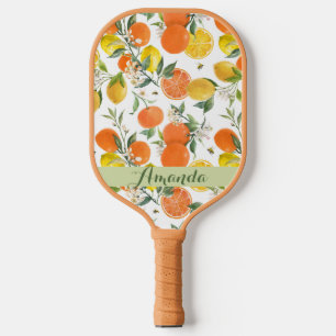 Elegant Citrus Pattern Pickleball Paddle