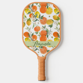 Elegant Citrus Pattern Pickleball Paddle