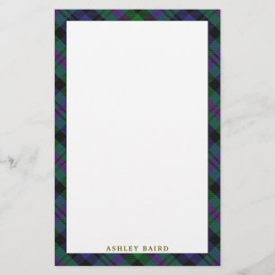 Elegant Clan Baird Tartan Plaid Stationery