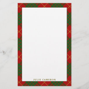 Elegant Clan Cameron Tartan Plaid Stationery