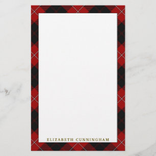 Elegant Clan Cunningham Tartan Plaid Stationery