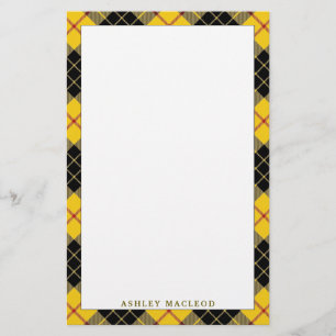 Elegant Clan MacLeod of Lewis Tartan Plaid Stationery